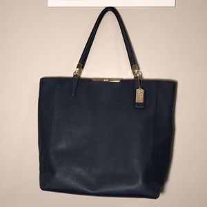 Coach Tote Madison North South Saffiano Navy